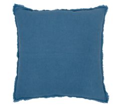 Navy Fringed Pillow