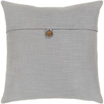 Gray Pillow with wooden button