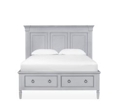 Chesterfield Queen Platform Storage Bed - French Gray