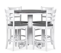 Cove II - 5-Piece Counter Dining Set w/ Ladder Back Stools