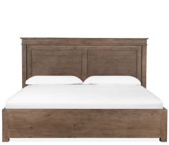 Madison Queen Platform Storage Bed w/ Low Footboard - Sundried Ash 