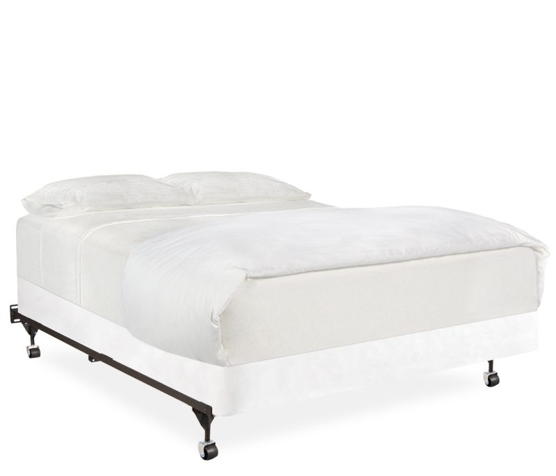 Standard Queen Bed Frame With Rollers, Queen Bed Frame With Center Support Rug Rollers