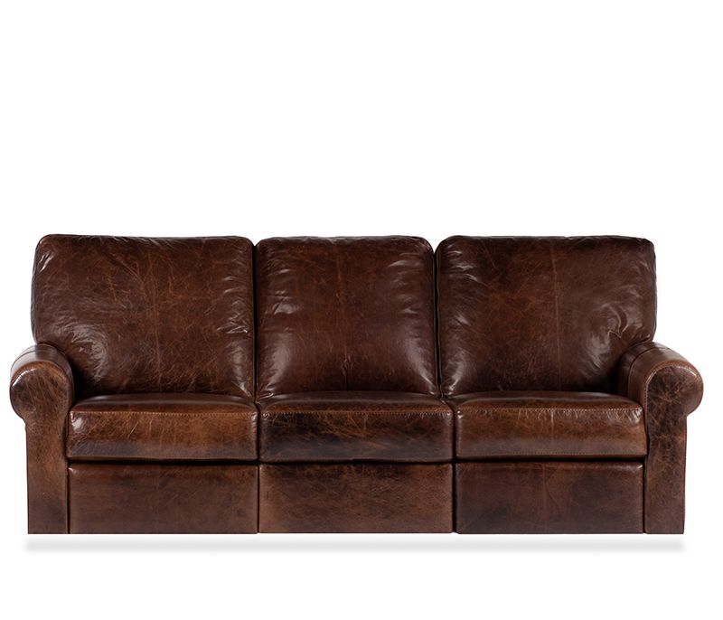 Tanner Reclining Leather Sofa, Distressed Leather Sofa Bed